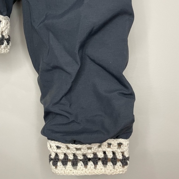 Free People Crochet insert light weight bomber cropped jacket - Picture 8 of 15